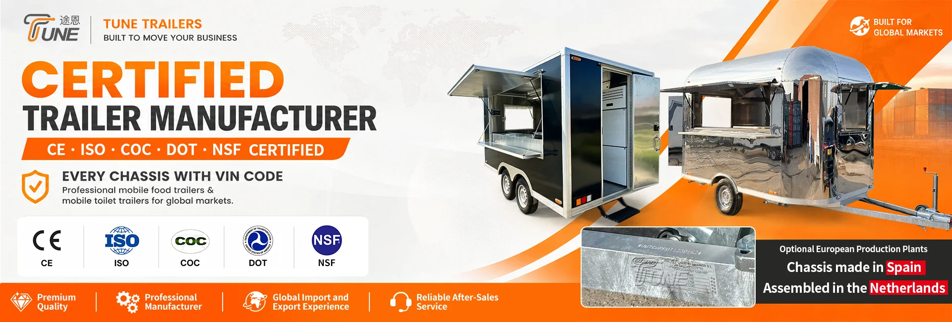 Producent niestandardowych food trucków Chiny - TUNE Producent niestandardowych food trucków Chiny - TUNE