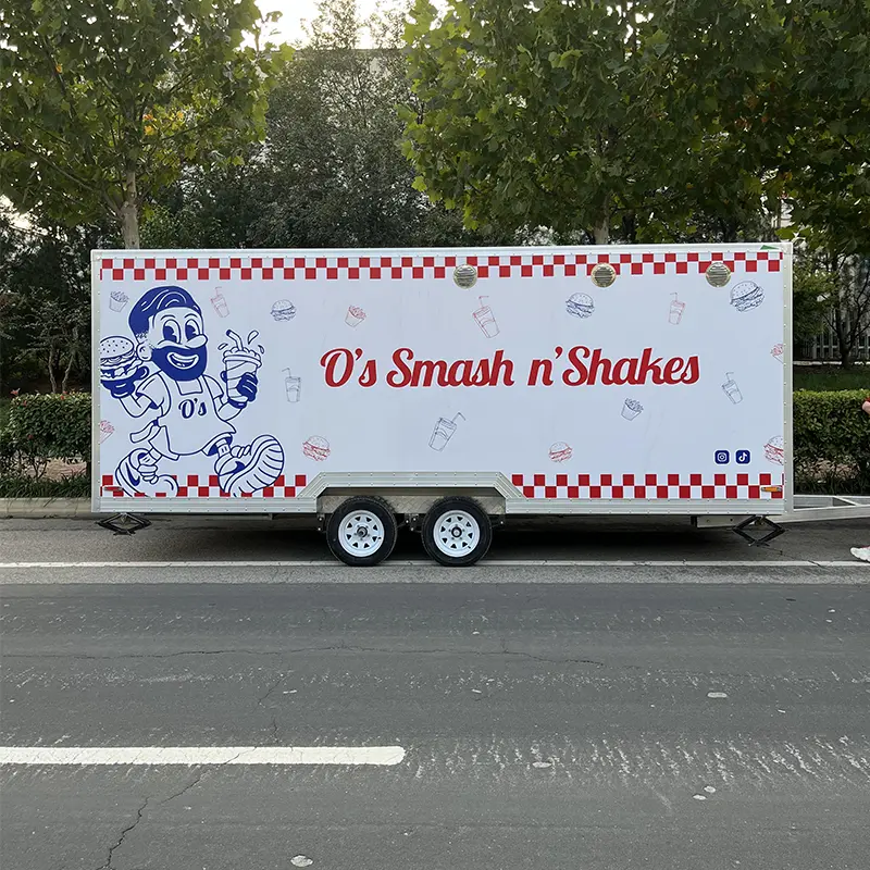 Przyczepa do mobilnej piekarni i kuchni typu fast food